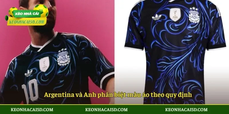 Argentina và Anh phân biệt màu áo theo quy định