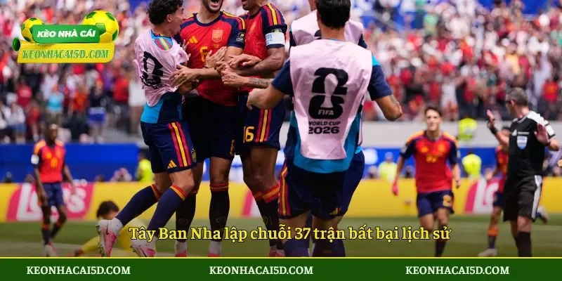Tây Ban Nha lập chuỗi 37 trận bất bại lịch sử