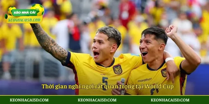 Thời gian nghỉ ngơi rất quan trọng tại World Cup