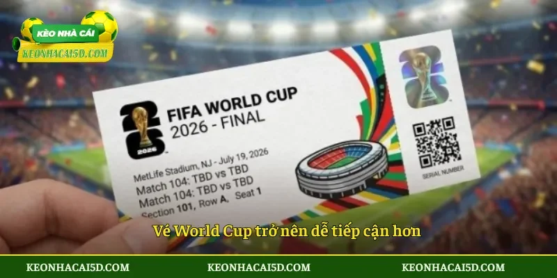 Vé World Cup trở nên dễ tiếp cận hơn