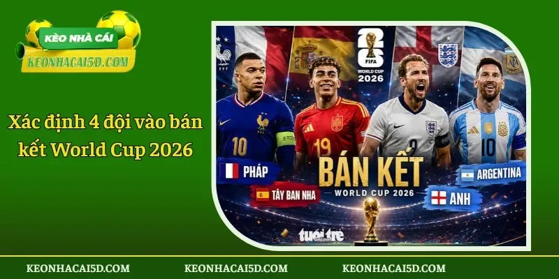 Xác định 4 đội vào bán kết World Cup 2026 1 Xác định 4 đội vào bán kết World Cup 2026